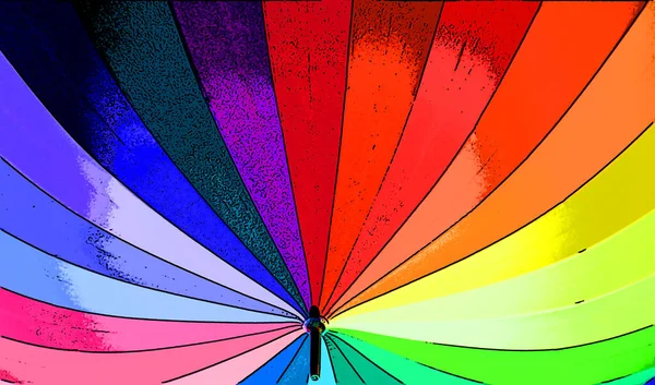 Design Made Umbrella Sign Illustration Pop Art Background Icon Color — Stock Photo, Image