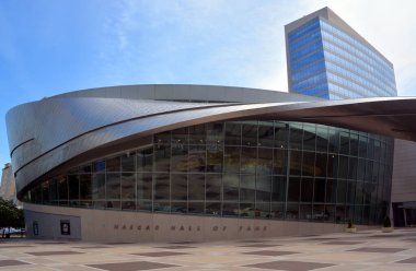 CHARLOTTE NORTH CAROLINA JUNE 20 2016: NASCAR Hall of Fame. Opened in 2010 it honors drivers who have shown exceptional skill at NASCAR driving, all-time great crew chiefs and owners.