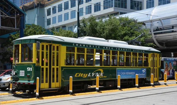 Charlotte North Carolina 2016 Historische Straßenbahn Von Charlotte Späten Und — Stockfoto