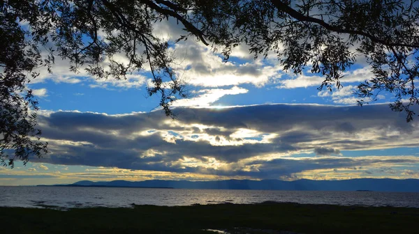 Sunset Saint Laurence River Quebec Canada — Stockfoto