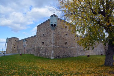 CHAMBLY QUEBEC CANADA 10 19 2016: Fort Chambly is a historic fort in La Vallee-du-Richelieu Regional County Municipality, Quebec. The fort is designated as a National Historic Site of Canada.