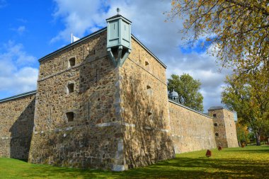 CHAMBLY QUEBEC CANADA 10 19 2016: Fort Chambly is a historic fort in La Vallee-du-Richelieu Regional County Municipality, Quebec. The fort is designated as a National Historic Site of Canada.