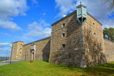 CHAMBLY QUEBEC CANADA 10 19 2016: Fort Chambly is a historic fort in La Vallee-du-Richelieu Regional County Municipality, Quebec. The fort is designated as a National Historic Site of Canada.