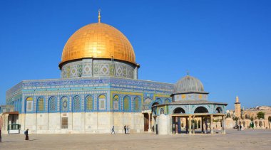 JERUSALEM ISRAEL 23: 10 16: Kudüs 'teki Kudüs' ün asil mabedi olarak bilinen Tapınak Dağı, dünyanın en önemli dini mekanlarından biridir..