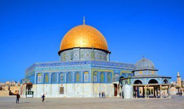 JERUSALEM ISRAEL 23: 10 16: Kudüs 'teki Kudüs' ün asil mabedi olarak bilinen Tapınak Dağı, dünyanın en önemli dini mekanlarından biridir..