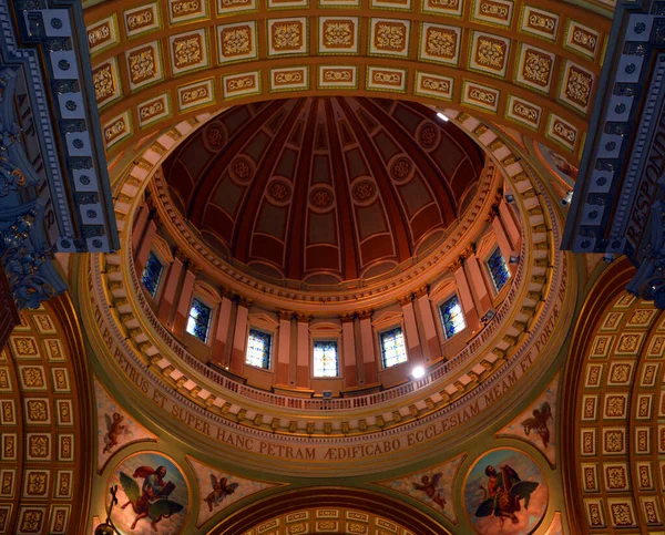 Montreal Canada 2017 Interior Dome Cathedral Basilica Mary Queen World — Photo