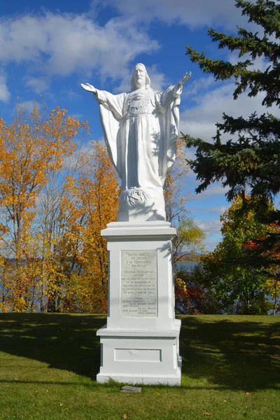 Chambly Quebec Canada 2016 Sacred Heart Jesus Statue Saint Joseph — Photo