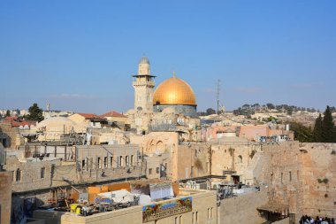 JERUSALEM ISRAEL 23: 10 16: Kudüs 'teki Kudüs' ün asil mabedi olarak bilinen Tapınak Dağı, dünyanın en önemli dini mekanlarından biridir..
