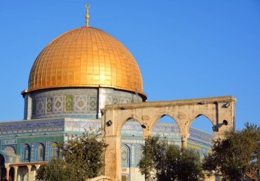 JERUSALEM ISRAEL 23: 10 16: Kudüs 'teki Kudüs' ün asil mabedi olarak bilinen Tapınak Dağı, dünyanın en önemli dini mekanlarından biridir..