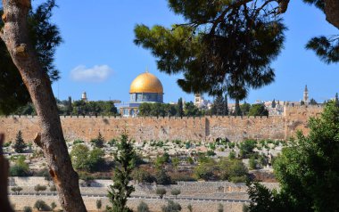 JERUSALEM ISRAEL 23: 10 16: Kudüs 'teki Kudüs' ün asil mabedi olarak bilinen Tapınak Dağı, dünyanın en önemli dini mekanlarından biridir..