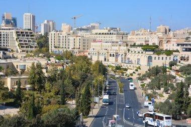 JERUSALEM ISRAEL 26 11 16: shot of beautiful city of Jerusalem on sunny day