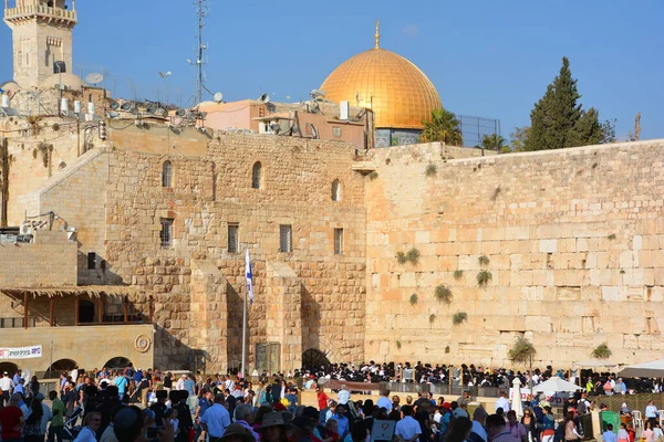 Jerusalén Israel Hechicero Judío Rezo Muro Occidental Muro Del Descanso — Foto de Stock