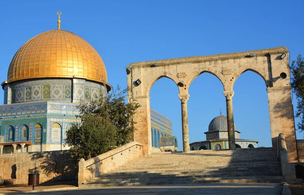 Israel Jerusalem Monte Templo Conhecido Como Nobre Santuário Jerusalém Localizado — Fotografia de Stock