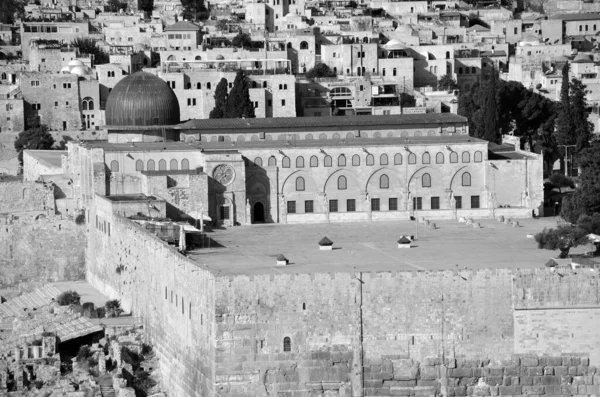 Jerusalén Israel Muro Jerusalén Mezquita Aqsa También Conocida Como Aqsa — Foto de Stock