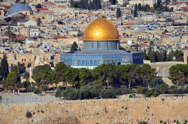 Jerusalem Israel Wzgórze Świątynne Znane Jako Szlachetne Sanktuarium Jerozolimskie Położone — Zdjęcie stockowe