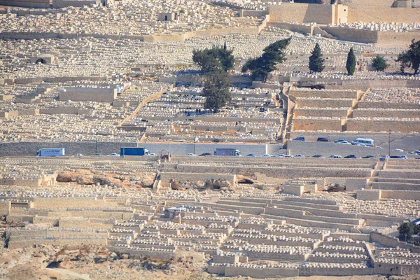 Jerusalén Israel Cementerio Judío Monte Los Olivos Incluida Necrópolis Silwan — Foto de Stock