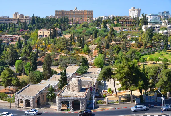 Jerusalem Bird Eye View Jerusalem City Located Plateau Judaean Mountains — Foto de Stock