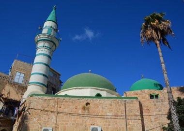ACRE ISRAEL 01 11 2016: El-Jazzar Mosque also known as the White Mosque, is named after the Ottoman Bosnian governor Ahmad Pasha el-Jazzar (