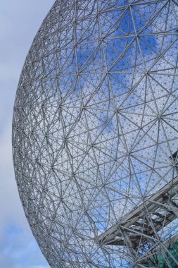 MONTREAL CANADA 02 13 2017: Biosphere is a museum in Montreal dedicated to the environment. Located at Parc Jean-Drapeau in the former pavilion of the United States for the 1967 World Fair, Expo 67.