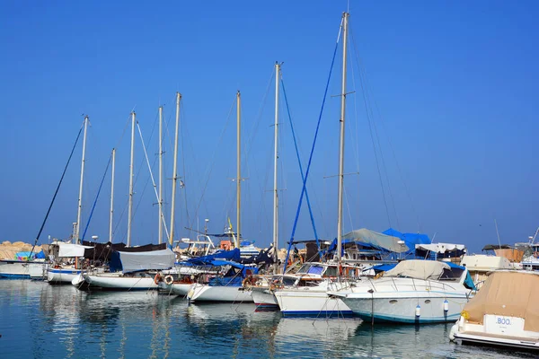 Jaffa Israël 2016 Bateaux Pêche Large Méditerranée Dans Vieux Port — Photo