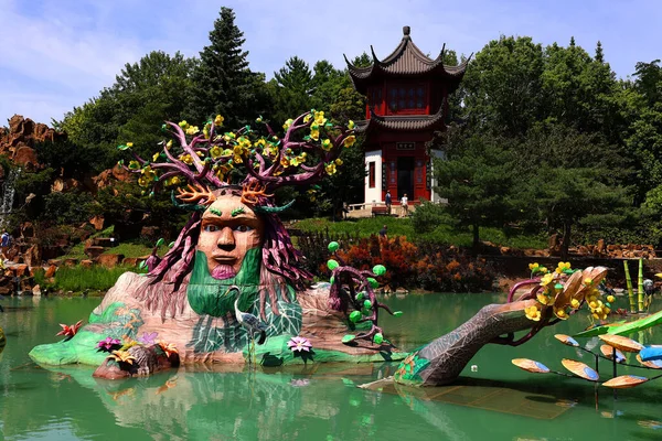 Montreal Canada 2022 Κινεζικός Κήπος Του Βοτανικού Κήπου Του Μόντρεαλ — Φωτογραφία Αρχείου