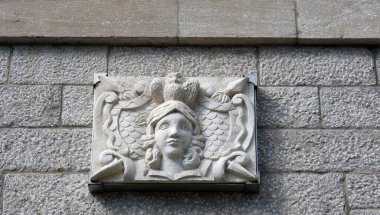 QUEBEC CITY CANADA 08 28 2022: Bu maskeler Bordeaux şehri tarafından Qubec şehrine bağışlandı..