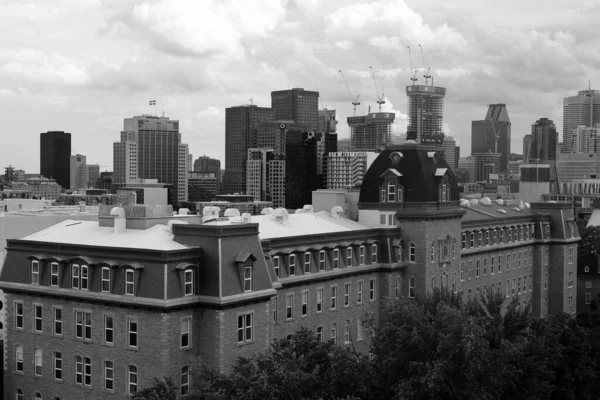 Modern Şehrin Siyah Beyaz Fotoğrafı — Stok fotoğraf