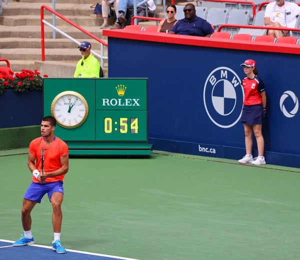 Professionele Tennisser Spelen Het Veld — Stockfoto