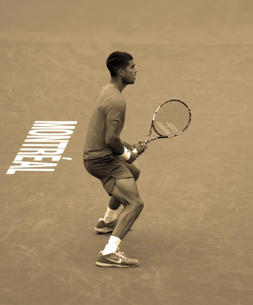 Jugador Tenis Profesional Jugando Cancha — Foto de Stock