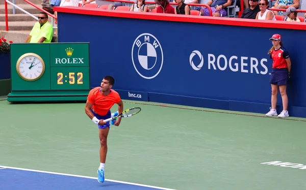 Professionele Tennisser Spelen Het Veld — Stockfoto