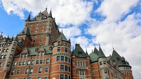 Quebec City Canada 2022 Chateau Frontenac Grande Hotel Foi Designado — Fotografia de Stock