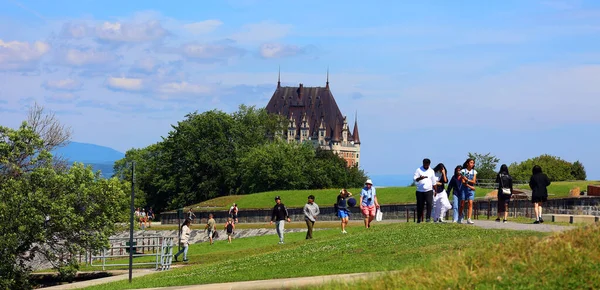 Quebec City Canada 2022 Chateau Frontenac Velkolepý Hotel Byl Vyhlášen — Stock fotografie