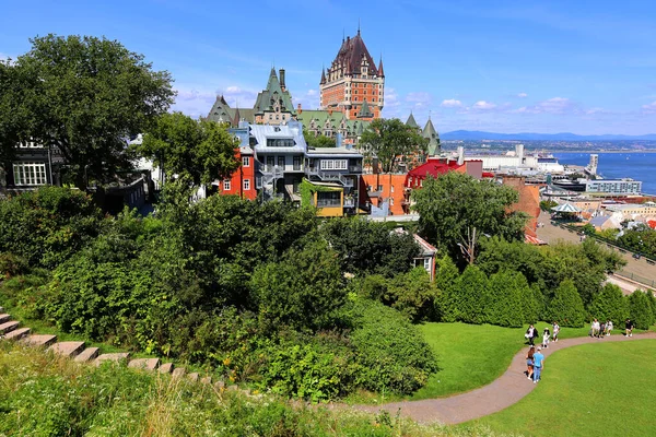 Quebec City Canada 2022 Chateau Frontenac Velkolepý Hotel Byl Vyhlášen — Stock fotografie