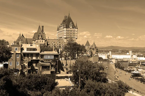 Quebec City Canada 2022 Chateau Frontenac Гранд Отель Отель Признан — стоковое фото