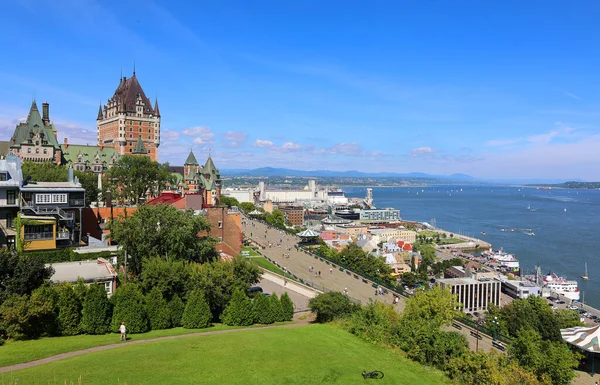 Quebec City Canada 2022 Chateau Frontenac Velkolepý Hotel Byl Vyhlášen — Stock fotografie