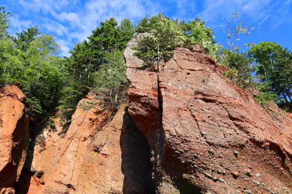 Hopewell Rocks Park Στον Καναδά Που Βρίσκεται Στις Όχθες Του — Φωτογραφία Αρχείου