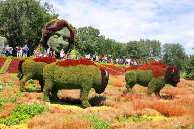 Mosaiculture 'daki Bizon heykeli Bir Zamanlar Dünya' sında sergi, gezegenimizdeki yaşamın güzelliği için bir ilahi olacak.