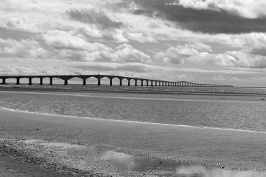 BORDEN CARLETON PRINCE EDWARD ADLAND 08 23 2022: Konfederasyon Köprüsü Northumberland Boğazı 'nın Abegweit Geçidi' nden geçen Trans-Kanada Karayolu 'nu taşıyan bir kutu kirişli köprüdür.