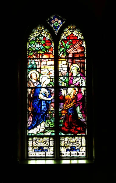 Charlottetown Prince Edwards Island 2022 Stained Glass Window Cathedral Parish — Stock Fotó
