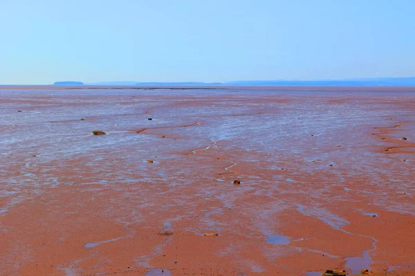 Rivage Sablonneux Marée Basse Dans Baie Fundy Sackville Nouveau Brunswick — Photo