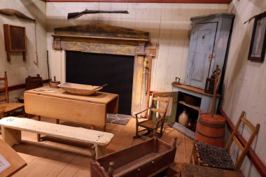Tarihi müzedeki eski evin içi 