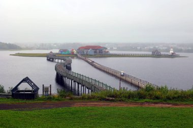 BOUTOUCHE, NEW BRUNSWICK, CANADA 08 24 2022: Le Pays de la Sagouine, Kanada 'nın Bouctouche şehrinde Antonine Maillet tarafından kurulan bir Acadian kutlamasıdır.
