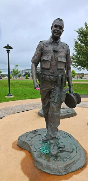Moncton New Brunswick Canada 2022 Bronze Monument Featuring Life Size — Stock Photo, Image