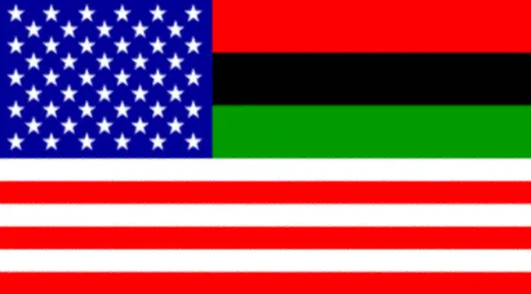 African American Flag Inclusion Var 1999 Enmansutställning Galleri Harlem — Stockfoto