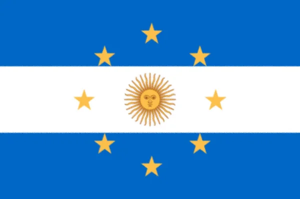Дизайн Прапора Запропонований Аргентинського Флоту Джека 1818 Році — стокове фото