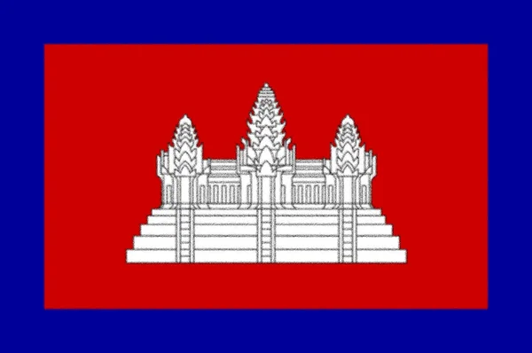 Флаг Камбоджи Протекторат Франции — стоковое фото