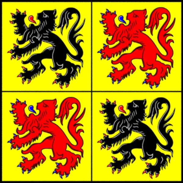 Flagge Hennegaus Provincia Belgische — Foto de Stock