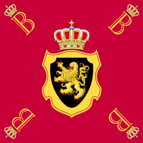 Royal Standard King Baudouin Belgium Who Reigned 1951 1993 — Stock Photo, Image