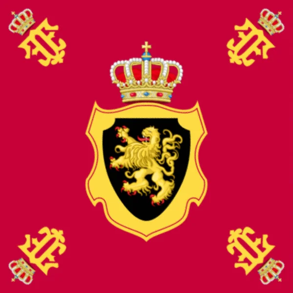 Royal Standard Queen Fabiola Belgium Használt 1960 Tól 2014 — Stock Fotó