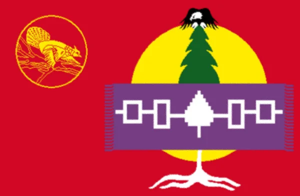 Flaga Narodu Mohawk Akwesasne — Zdjęcie stockowe